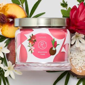 image:imagePartyLite 3Wick Jar Candle Highly Fragranced Clean Burning Glass Candle 2545 Hours Burn Time Almond Pear TartBeachside Tiare