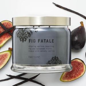 image:imagePartyLite 3Wick Jar Candle Highly Fragranced Clean Burning Glass Candle 2545 Hours Burn Time Almond Pear TartFig Fatale
