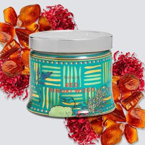 image:imagePartyLite 3Wick Jar Candle Highly Fragranced Clean Burning Glass Candle 2545 Hours Burn Time Almond Pear TartRed Hinoki Wood