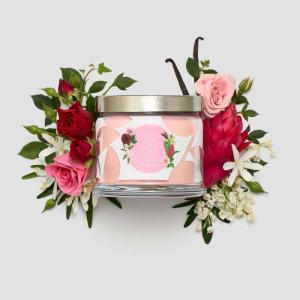 image:imagePartyLite 3Wick Jar Candle Highly Fragranced Clean Burning Glass Candle 2545 Hours Burn Time Almond Pear TartSunset Ginger Rose