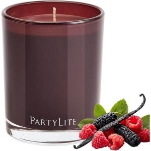 image:imagePartyLite Fig Fatale Scented Escential Jar Candle with Notes of Apricot Green Fig Peach Mango Strawberry and Vanilla 775oz 1Wick Aromatherapy Reusable Glass Jar 50 Hour Burn TimeMulberry
