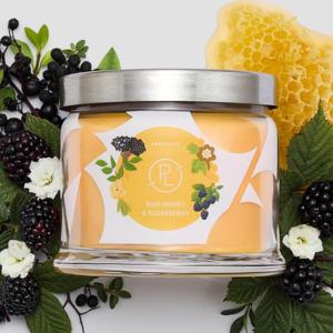 image:imagePartyLite Fig Fatale Scented Notes of Apricot Green Fig Peach Mango Strawberry and Vanilla132oz 3Wick Jar Candle 45 Hour Burn Time Luxurious Fragrance Perfect for GiftingRaw Honey  Elderberry