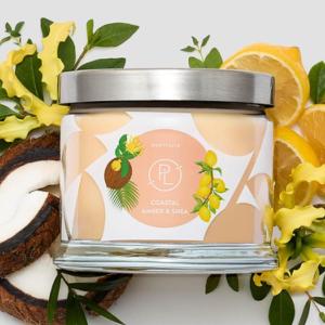 image:imagePartyLite Fig Fatale Scented Notes of Apricot Green Fig Peach Mango Strawberry and Vanilla132oz 3Wick Jar Candle 45 Hour Burn Time Luxurious Fragrance Perfect for GiftingCoastal Amber  Shea