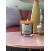 image:imagePartyLite George Boyfriend Jar Candle  Leather Musk 4045 Hour Burn Time Premium White Wax Leather Sandalwood Rose Bergamot Fragrance Brown Glass Jar Silvertone Lid