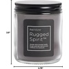 image:imagePartyLite Rugged Spirit Wooden Wick Jar Candle  Leather Musk 4050 Hour Burn Crackling Wick Masculine Scented Candles for Men  Leather Sandalwood Rose amp Bergamot