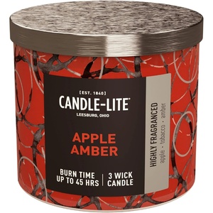 image:imageCANDLELITE Juicy Watermelon Slice 3Wick Candles 10 oz Jar RedApple Amber Scent