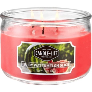 image:imageCANDLELITE Juicy Watermelon Slice 3Wick Candles 10 oz Jar RedJuicy Watermelon Slice
