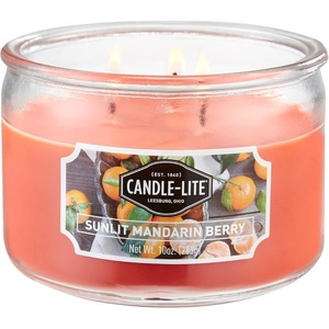 image:imageCANDLELITE Juicy Watermelon Slice 3Wick Candles 10 oz Jar RedSunlit Mandarin Berry