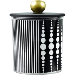 image:imagePartyLite Fig Fatale Monochrome Jar Candle  Elegant Black amp White Design Premium Fig amp Vanilla Fragrance Romantic Fruity Blend 4060 Hours Burn Time
