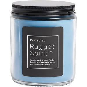 image:imagePartyLite Rugged Spirit Wooden Wick Candle  Sea Salt amp Sage 4050 Hours Burn Time Fireside Crackling Masculine Scented Candles for Men