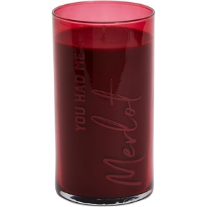 image:imagePartyLite You Had Me at Merlot Jar Candle  130140 Hours Burn Time Black Cherry Plum Spiced Vanilla WineInspired Fragrance Colorful Wax