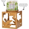 image:imagePartyLite Candle Holder  Square Golden Frond Metal Jar Holder for Scented Candles