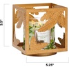 image:imagePartyLite Candle Holder  Square Golden Frond Metal Jar Holder for Scented Candles