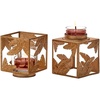 image:imagePartyLite Golden Square Votive Candle Holder SetPair