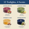 image:imagePartyLite Set of 12 Tea Lights Sampler Candles Aromatherapy Holiday Hideaway Scented Candles Gift Set Up to 4 to 6 Hours Burn Time