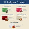 image:imagePartyLite Set of 15 Tea Lights Sampler Candles Aromatherapy Tis The Season Scented Candles Gift Set Up to 4 to 6 Hours Burn Time