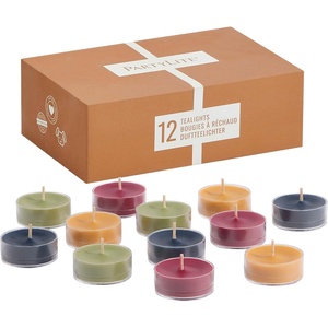 image:imagePartyLite Set of 12 Tea Lights Sampler Candles Aromatherapy Holiday Hideaway Scented Candles Gift Set Up to 4 to 6 Hours Burn Time