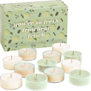 image:imagePartyLite Set of 12 Tea Lights Sampler Candles Aromatherapy Youre So Fresh Scented Candles Gift Set Up to 4 to 6 Hours Burn Time