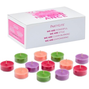 image:imagePartyLite Tea Lights Sampler Wildflower and Grass with Coconut Scented Candles Gift Set of 12 Aromatherapy with up to 4 to 6 Hours Burn Time Ideal for Home Decor Holiday Gifting and Celebration