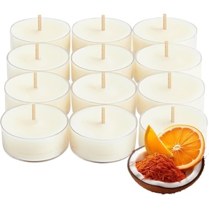 image:imagePartyLite Set of 12 Tea Lights Candles Creamy Coconut Milk with Orange Flower Scent Aromatherapy Scented Candles Gift Set Up to 4 to 6 Hours Burn Time