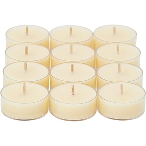 image:imagePartyLite Set of 12 Tea Lights Candles Lemongrass amp Thyme Scent Aromatherapy Scented Candles Gift Set Up to 4 to 6 Hours Burn Time
