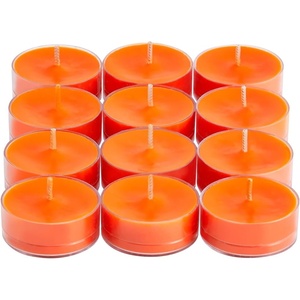 image:imagePartyLite Set of 12 Tea Lights Candles Mango and Mandarin Orange Scent Aromatherapy Scented Candles Gift Set Up to 4 to 6 Hours Burn Time