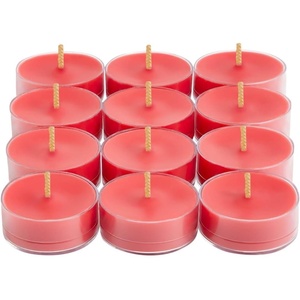 image:imagePartyLite Set of 12 Tea Lights Candles Sparkling Lime and Raspberry Scent Aromatherapy Scented Candles Gift Set Up to 4 to 6 Hours Burn Time