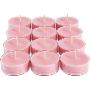 image:imagePartyLite Set of 12 Tea Lights Candles Sweet Strawberries and Pink Rose Petals Scent Aromatherapy Scented Candles Gift Set Up to 4 to 6 Hours Burn Time